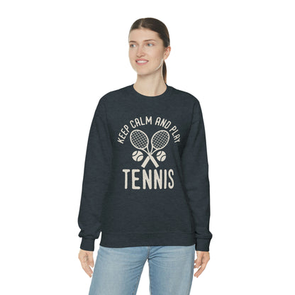 Tennis Sweatshirt, Funny Rackets Graphic Crewneck Fleece Cotton Sweater Jumper Pullover Men Women Adult Aesthetic Top