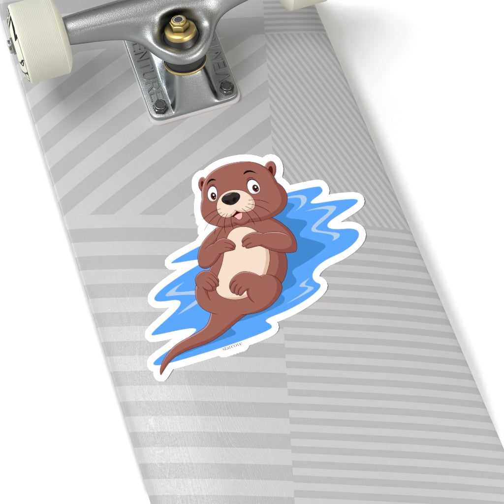 Cute Otter Sticker, Animals Woodland Kawaii Laptop Decal Vinyl Cute Waterbottle Tumbler Car Bumper Aesthetic Label Wall Mural Starcove Fashion