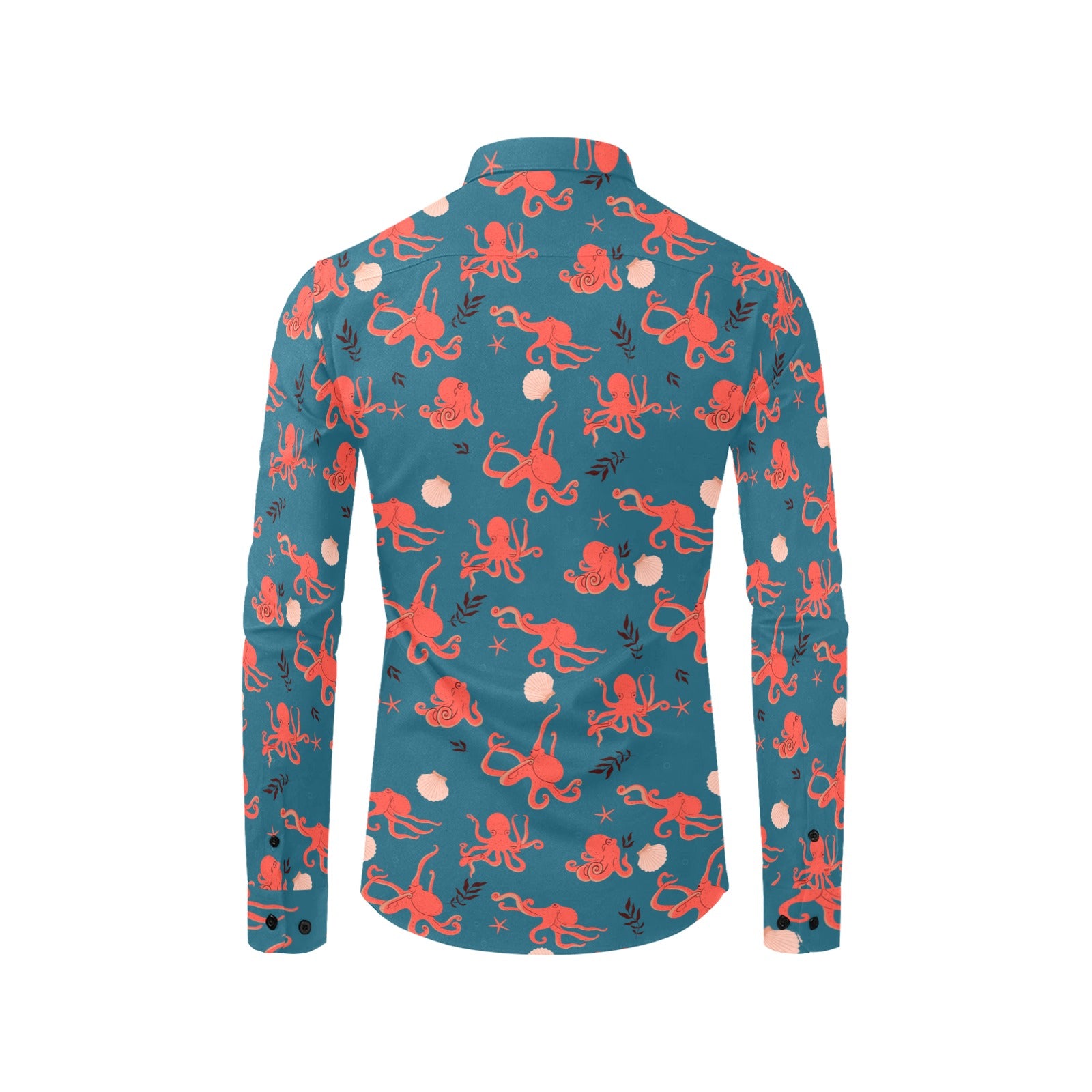 octopus dress shirt Men's slim fit shirt with octopus print