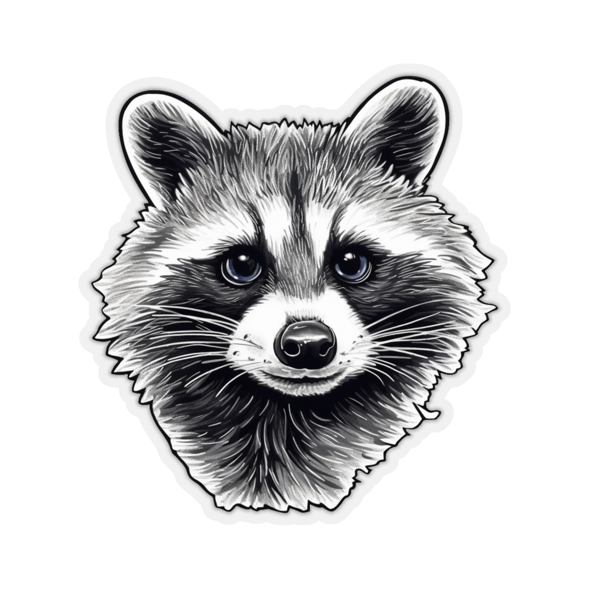 Raccoon Sticker, Animal Black White Art Laptop Decal Vinyl Cute Waterb –  Starcove Fashion