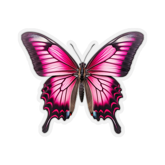 Pink Swallowtail Butterfly Sticker, Animal Art Laptop Decal Vinyl Cute Waterbottle Tumbler Car Waterproof Bumper Die Cut Wall Clear Starcove Fashion