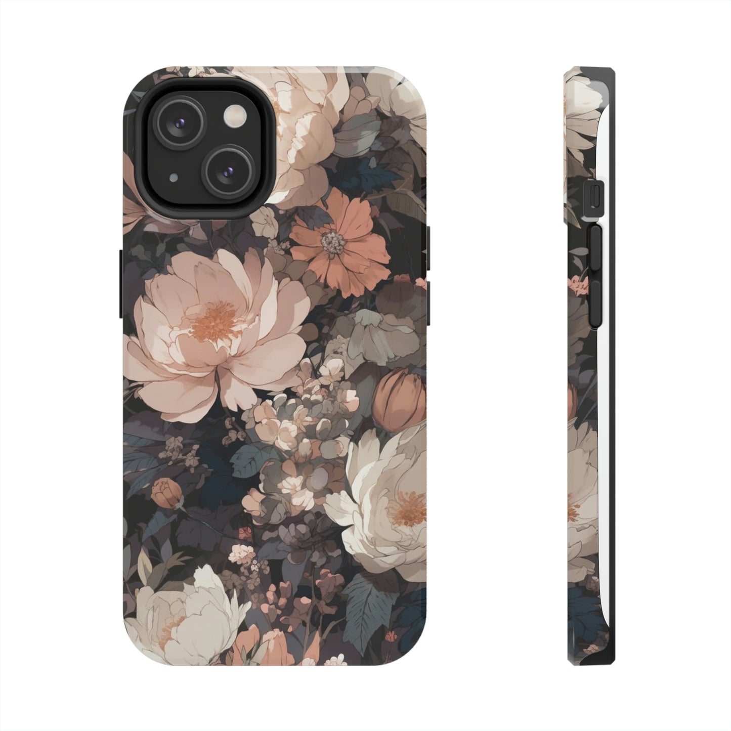Floral iPhone 14 13 Pro Max Tough Case Mate, Anime Cute Aesthetic Iphone 12 11 Mini SE  X XR XS 8 Plus 7 Phone Cover Gift