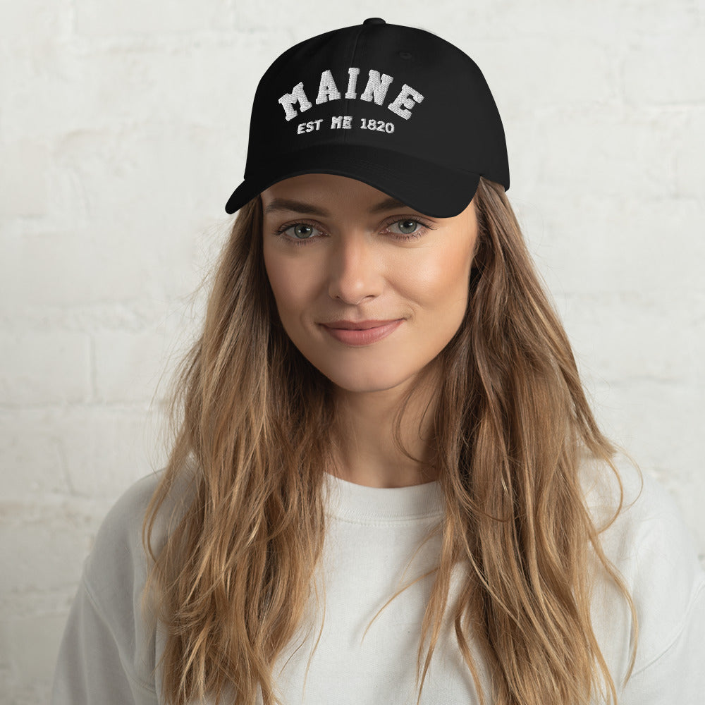 Maine ME State Dad Hats, I Love Maine Retro Vintage Pride USA Gifts Men Women Trucker Baseball Embroidered Hat Starcove Fashion