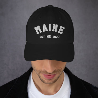 Maine ME State Dad Hats, I Love Maine Retro Vintage Pride USA Gifts Men Women Trucker Baseball Embroidered Hat Starcove Fashion