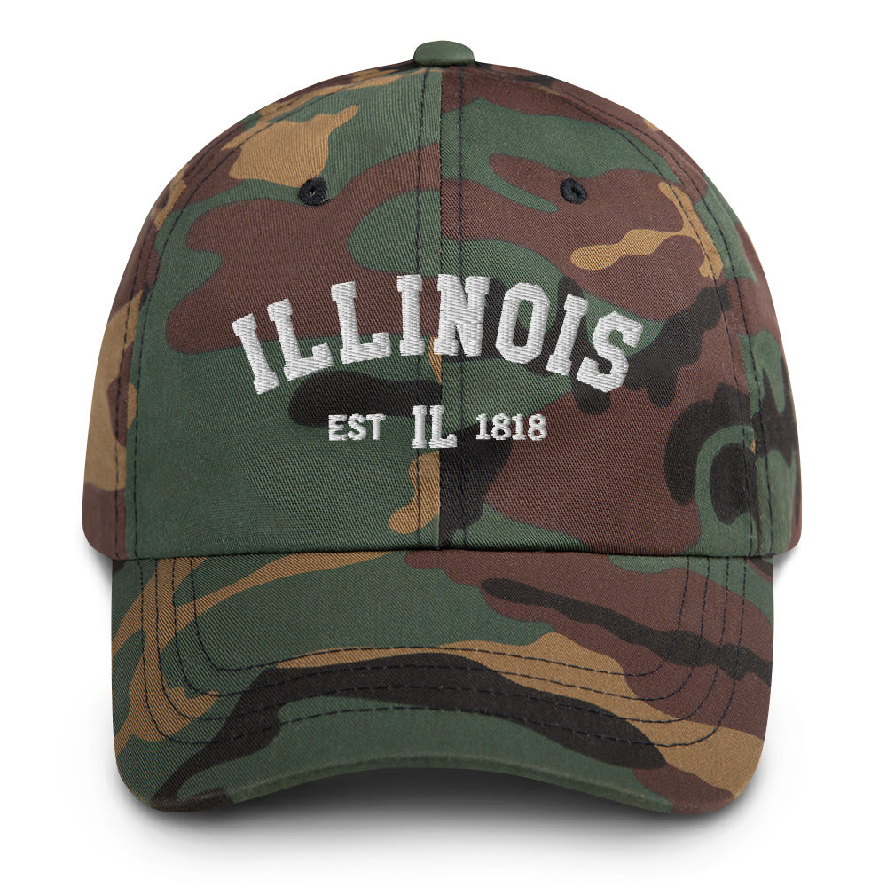 Illinois Baseball Dad Hat Cap, I Love IL City State USA Retro Mom Trucker Men Women Embroidery Embroidered Home Pride Gift Starcove Fashion
