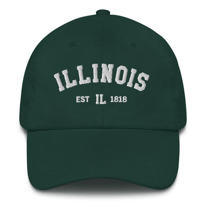 Illinois Baseball Dad Hat Cap, I Love IL City State USA Retro Mom Trucker Men Women Embroidery Embroidered Home Pride Gift Starcove Fashion
