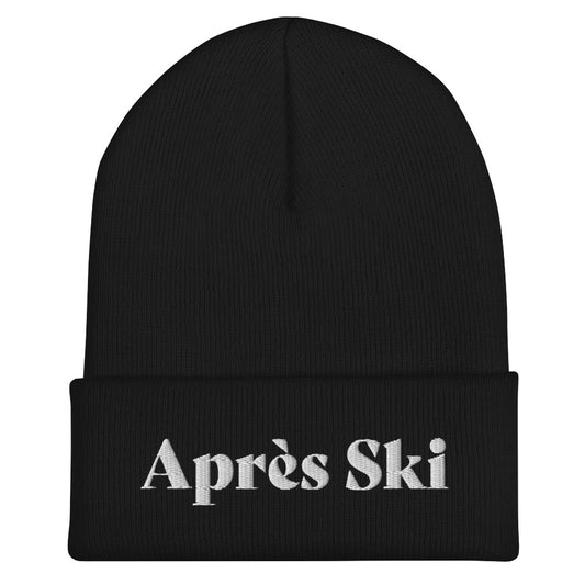 Apres Ski Embroidered Cuffed Beanie, Skiing Weekend Embroidery Party Men Women Winter Adult Aesthetic Cap Hat Gift Starcove Fashion