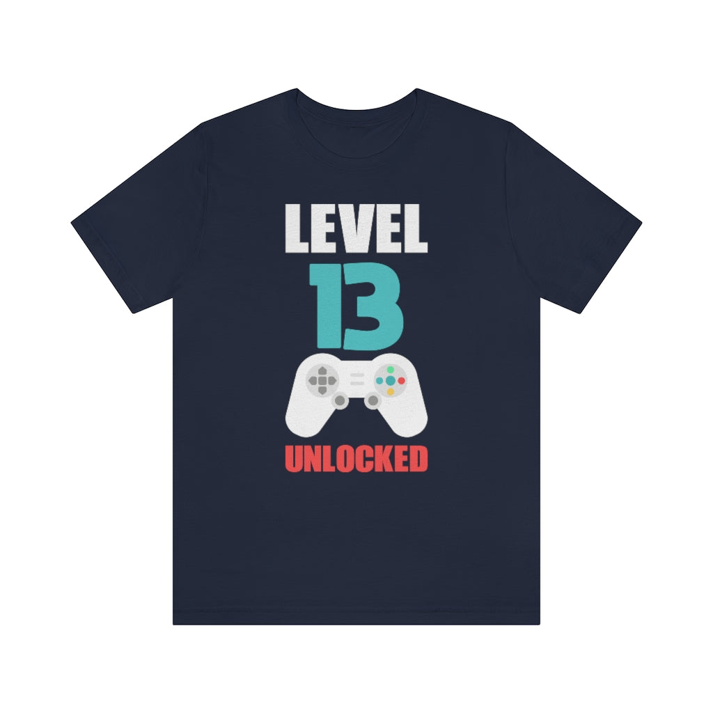 Teenager 13th Birthday Adult T-Shirt, Level 13 Unlocked Thirteen Video Game Gaming 13 Years Old Teen Party Cool Gift Present Tee Starcove Fashion