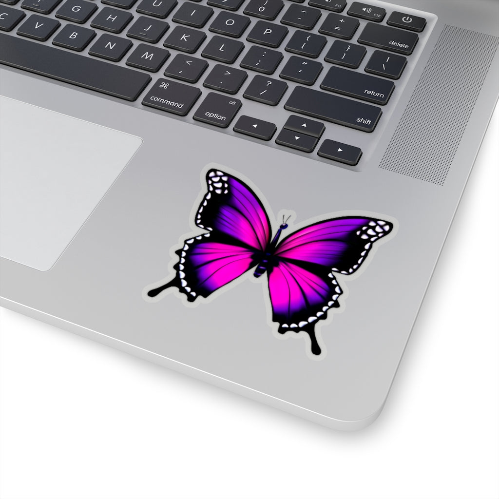 Pink Monarch Butterfly Sticker, Purple Laptop Decal Vinyl Cute Waterbottle Tumbler Car Waterproof Bumper Aesthetic Wall Mural Starcove Fashion