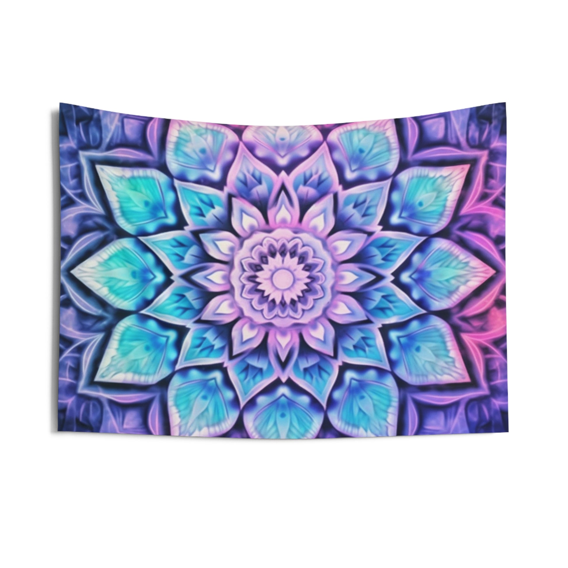 Tie Dye Mandala Tapestry, Purple Boho Wall Art Hanging Landscape Indoor Aesthetic Large Small Bedroom College Dorm Room Starcove Fashion