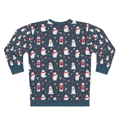 Christmas Sweater, Cute Polar Bear Blue Sweatshirt Funny Print Party Holiday December Merry Xmas Men Women Gift Starcove Fashion