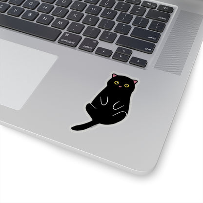 Black Cat Sticker, Kitty Pet Laptop Decal Vinyl Cute Waterbottle Tumbler Car Waterproof Bumper Aesthetic Die Cut Wall Mural Starcove Fashion