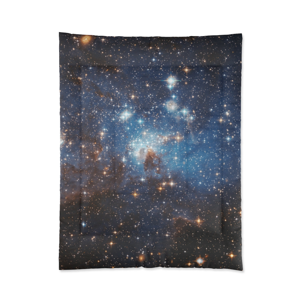 Galaxy Space Bed Comforter, Celestial Stars Constellation King Queen Twin Single Full Size Quilted Blanket Bedding Decor Bedroom Starcove Fashion