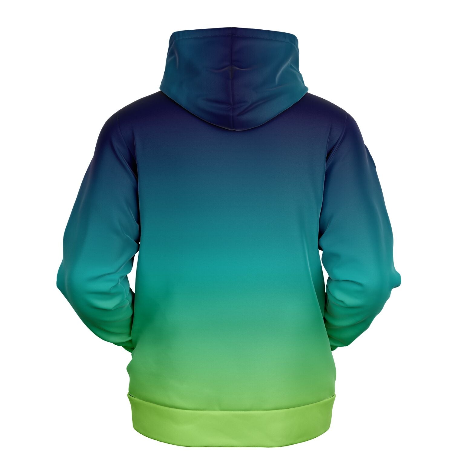 Blue and Green Ombre Hoodie, Tie Dye Gradient Pullover Men Women Adult Aesthetic Graphic Hooded Sweatshirt with Pockets Starcove Fashion