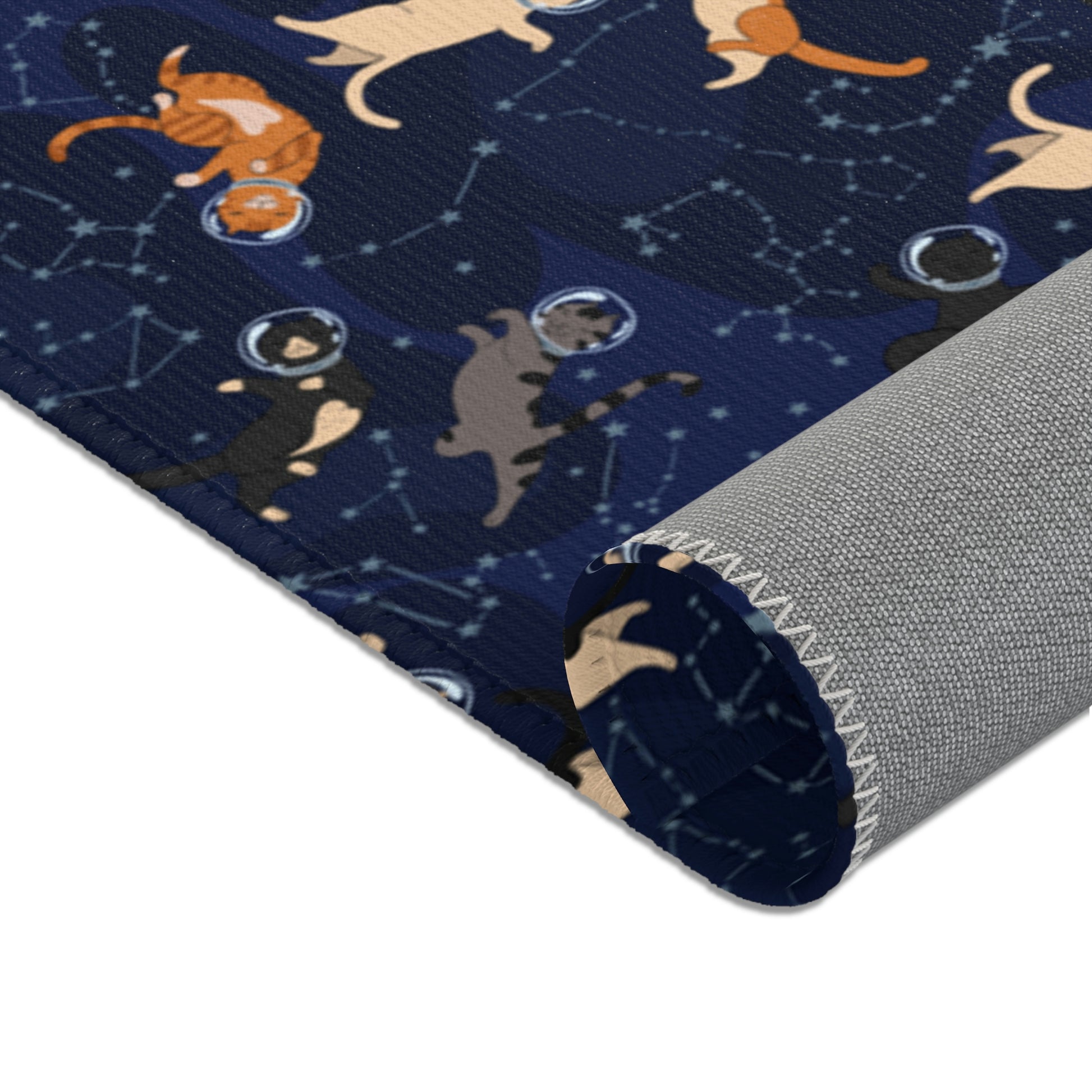 Galaxy Cats in Space Area Rug Carpet, Constellation Home Floor Decor 2x3 4x6 3x5 Designer Kids Nursery Room Decorative Bedroom Mat Starcove Fashion