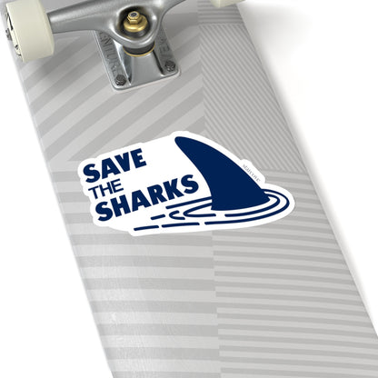 Save the Sharks Decal Stickers, Fin Ocean Sea Marine Life Conservation  Laptop Vinyl Waterbottle Tumbler Car Bumper Aesthetic Label Phone Starcove Fashion
