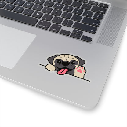 Pug Dog Paw Sticker, Laptop Decal Vinyl Cute Waterbottle Tumbler Car Waterproof Bumper Aesthetic Die Cut Wall Mural Starcove Fashion