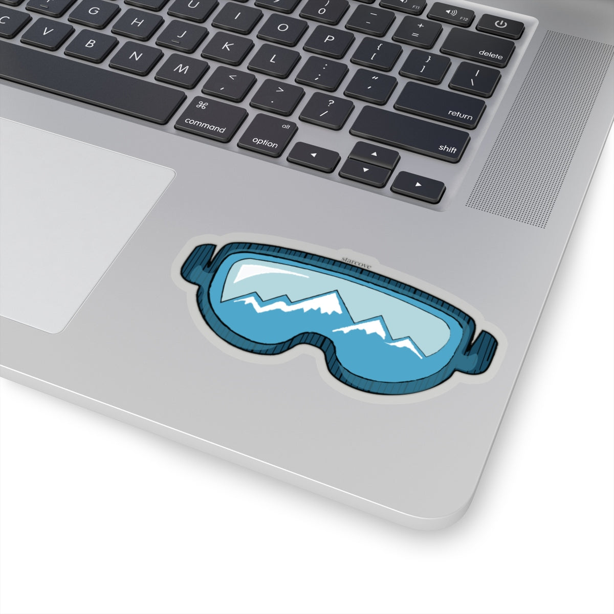 Snow Ski Goggles Mountain Stickers, Skiing Mask Blue Laptop Vinyl Cute Tumbler Car Bumper Aesthetic Label Wall Mural Decal Die Cut Starcove Fashion