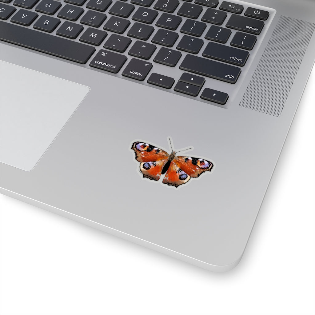 Colorful Butterfly Sticker, Orange Laptop Decal Vinyl Cute Waterbottle Tumbler Car Bumper Aesthetic Label Wall Mural Starcove Fashion