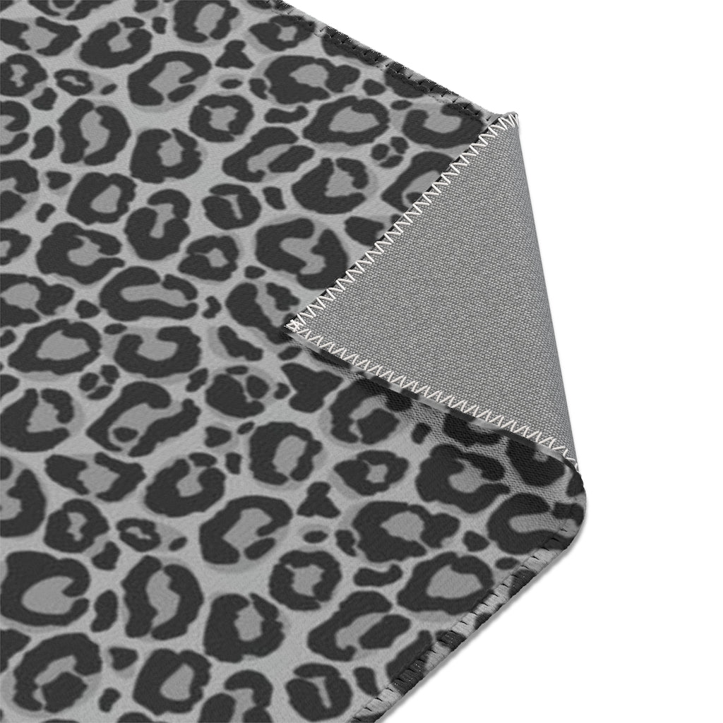 Grey Leopard Area Rug Carpet, Animal Print Home Floor Decor Chic 2x3 4x6 3x5 Designer Room Accent Decorative Patio Mat Starcove Fashion