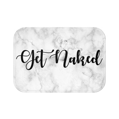 Funny Bath Mat, Get Naked Marble Background Rug, Shower Microfiber Bathroom Decor Non Slip Starcove Fashion