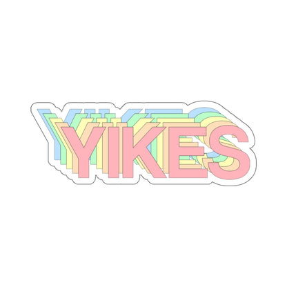 Yikes Stickers, Pastel Rainbow Laptop Vinyl Cute Waterproof for Waterbottle Tumbler Car Bumper Aesthetic Label Wall Phone Decal Starcove Fashion
