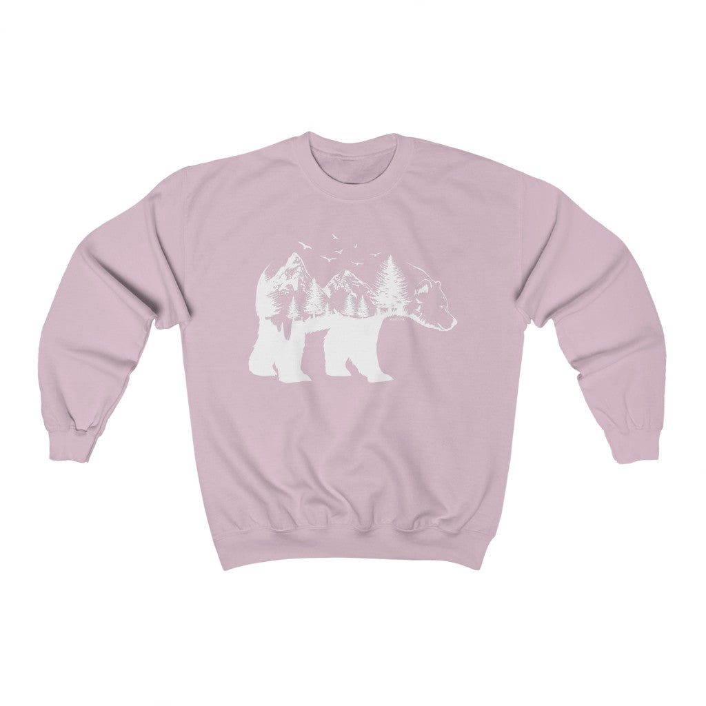 Bear Forest Graphic Crewneck Sweatshirt, Mountains Women Men Sweater Jumper Pullover Adult Aesthetic Top Starcove Fashion