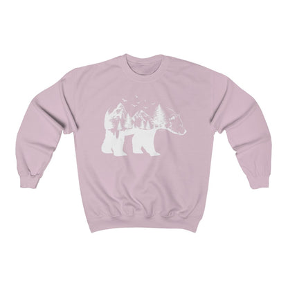 Bear Forest Graphic Crewneck Sweatshirt, Mountains Women Men Sweater Jumper Pullover Adult Aesthetic Top Starcove Fashion