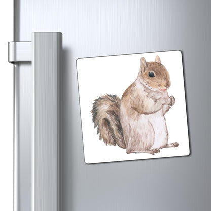 Squirrel Magnets, Animal Watercolor Square Fridge Refrigerator Car Locker Cute Inspirational Quote Kitchen Magnet Starcove Fashion