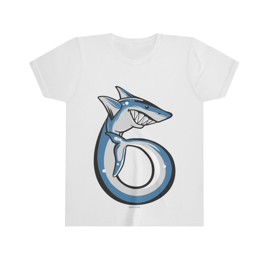 6th Birthday Shark Kids Shirt, Happy Party Gift for 6 Six Years Old Fish Loving Ocean Bday Youth Boys Girls T-Shirt Gift Starcove Fashion