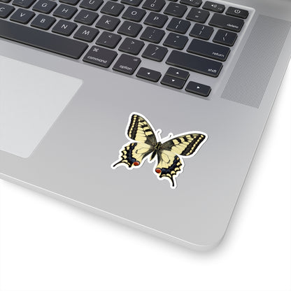 Yellow Tiger Butterfly Sticker, Swallowtail Animal Laptop Decal Vinyl Cute Waterbottle Tumbler Car Waterproof Bumper Wall Mural Starcove Fashion