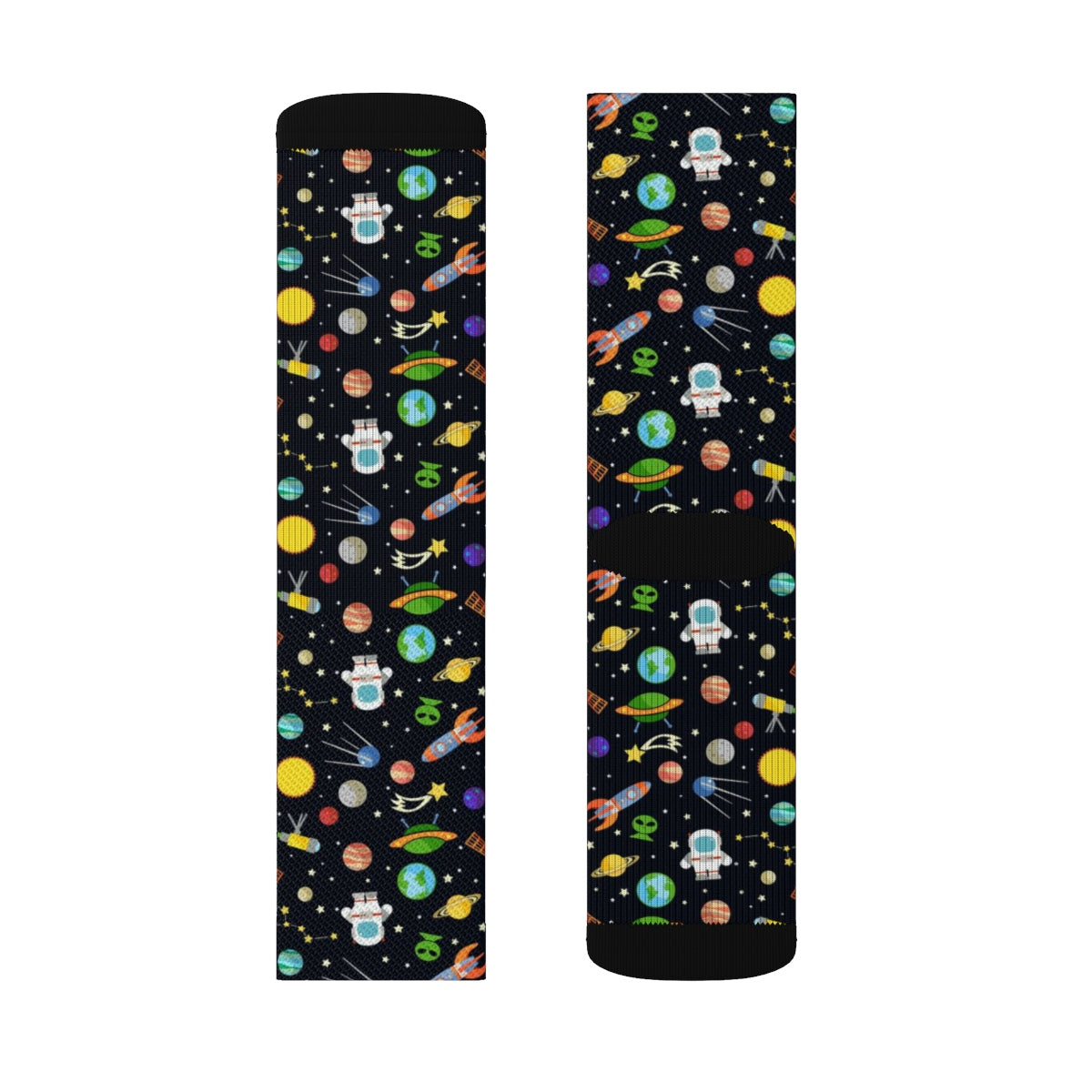 Planet Stars Earth Socks, 3D Sublimation Space Sun Moon Alien Women Men Funny Fun Novelty Cool Funky Crazy Unique Gift Starcove Fashion