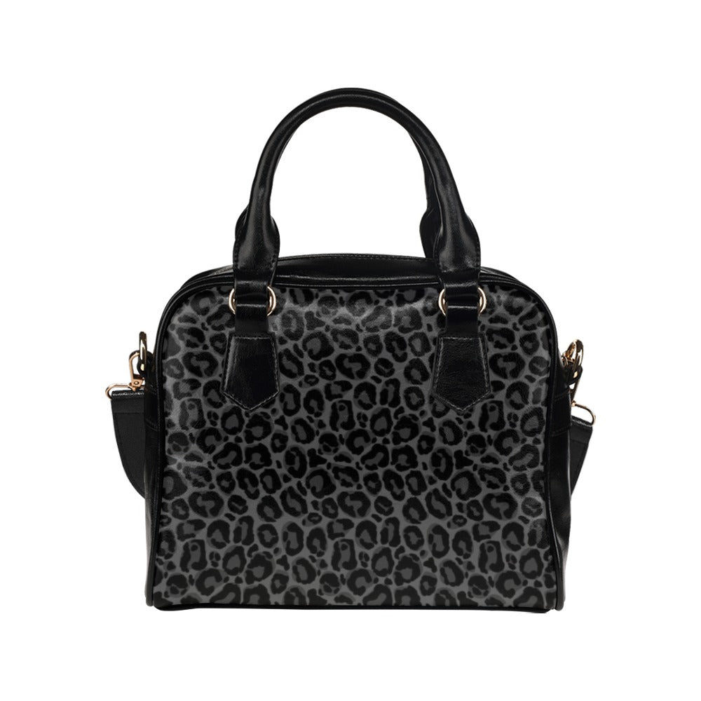 Black Leopard Purse, Animal Print Panther Cheetah Pattern Cute Small Shoulder Bag High Grade PU Leather Women Designer Handbag Starcove Fashion