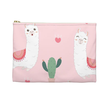 Alpaca Lama Makeup bag, Cactus Zipper Cute Bags, Fun Cosmetic Pouch Organizer, Pink Gifts women, Accessory Travel Purse Pencil Case Starcove Fashion