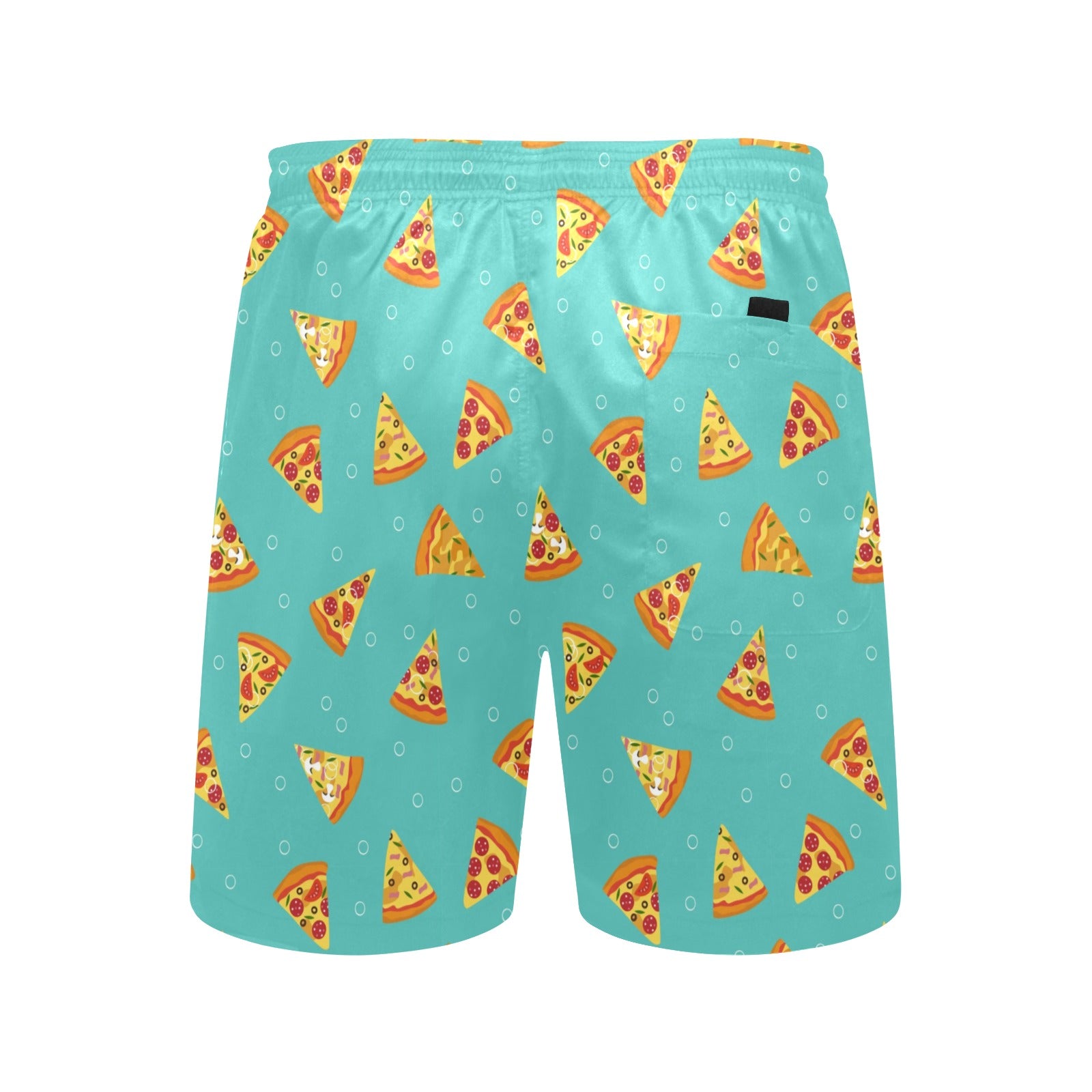 Pizza Men Mid Length Shorts, Funny Food Beach Swim Trunks Front and Back Pockets Mesh Drawstring Boys Casual Bathing Suit Summer Starcove Fashion