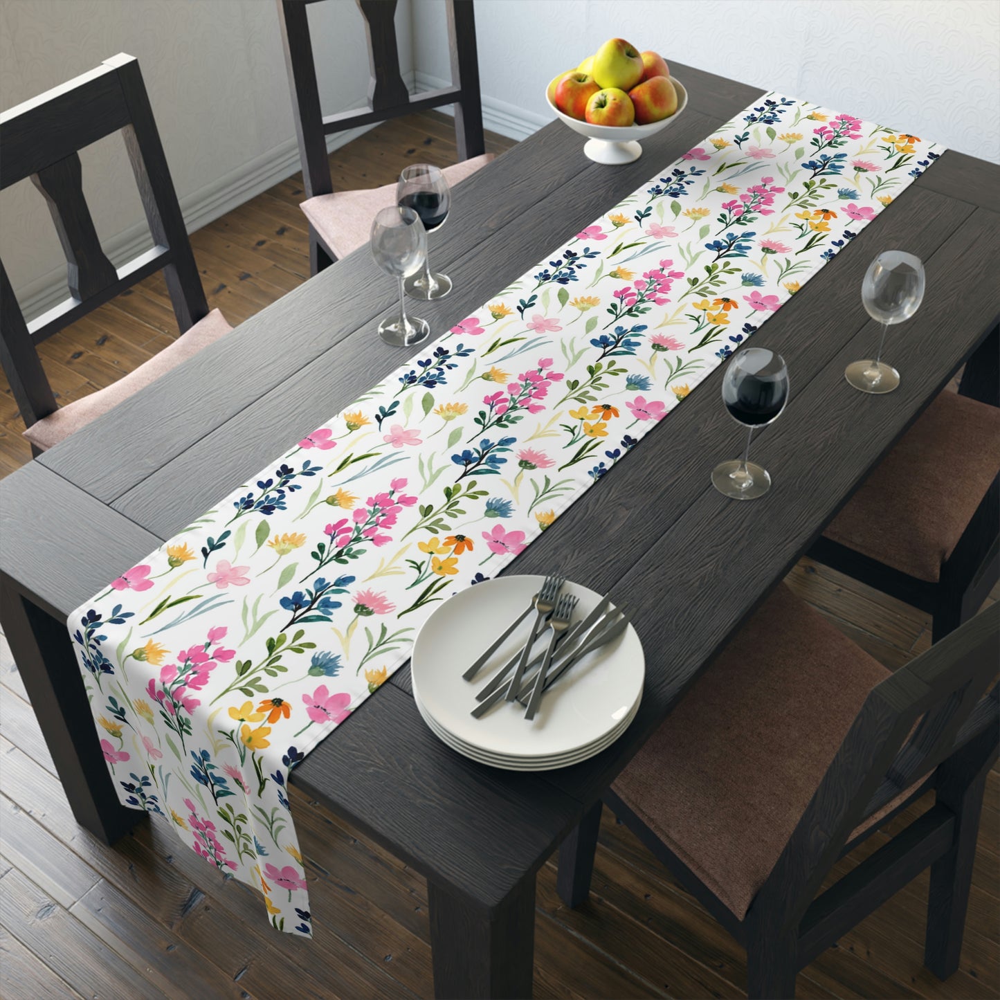 Wild Flowers Table Runner, Floral Vintage Home Decor Decoration Theme Tablecoth Cotton Dining Linen Starcove Fashion