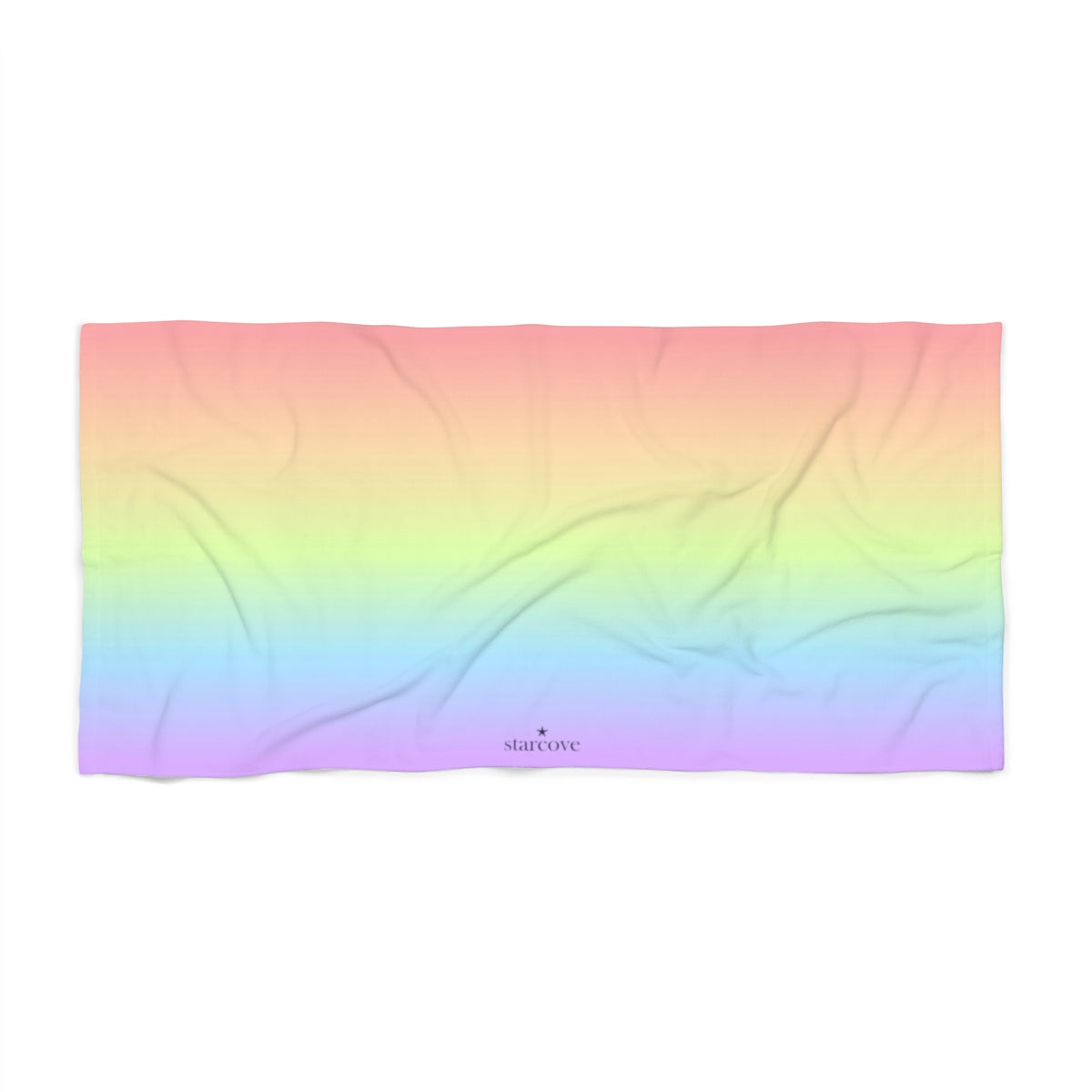 Pastel Rainbow Towel, Tie Dye Rainbow Pride, Gradient Pool Party, Summer Beach Bath Towel Starcove Fashion