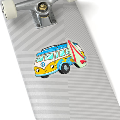 Camper Van Surfboard Stickers, Vsco Peace Bus Vintage Surf Ocean Laptop Vinyl Cute Waterproof Tumbler Car Bumper Waterbottle Aesthetic Decal Starcove Fashion