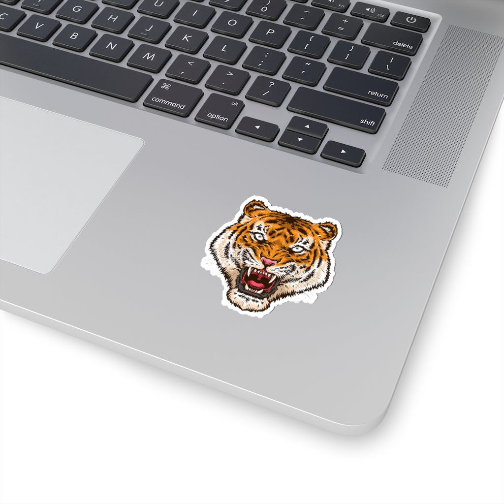 Tiger Head Sticker, Angry Animal Big Cat Decal Label Phone Macbook Small Large Cool Art Computer Hydro Flask Starcove Fashion