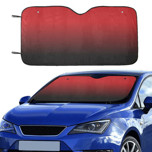 Ombre Windshield Sun Shade, Black Red Tie Dye Gradient funky Car Accessories Auto Vehicle Protector Window Visor Screen Cover Decor Starcove Fashion