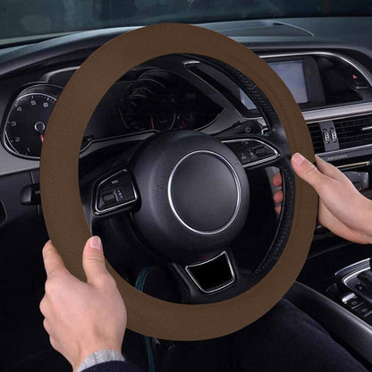 Dark Brown Steering Wheel Cover with Anti-Slip Insert, Color Car Auto Wrap Protector Women Men Accessories Starcove Fashion