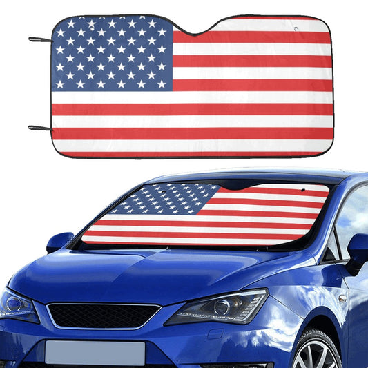 American Flag Windshield Sun Shade, Patriotic Car Accessories Auto Red White Blue USA Patriot Protector Window Visor Cover Screen Decor Starcove Fashion