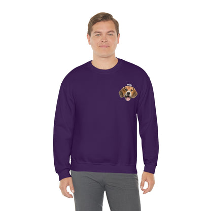 Custom Pet Dog Sweater, Photo Name Personalized Sweatshirt Pullover Cat Crewneck Graphic Fleece Cotton Jumper Men Women