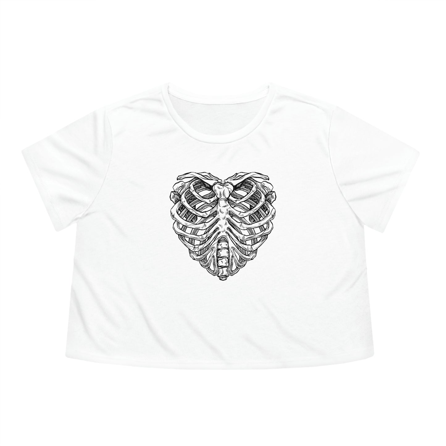 Skeleton Heart Crop Top Tshirt, Tee Women Adult Cute Aesthetic Graphic Crewneck Sexy Festival Y2K Cropped Shirt Starcove Fashion