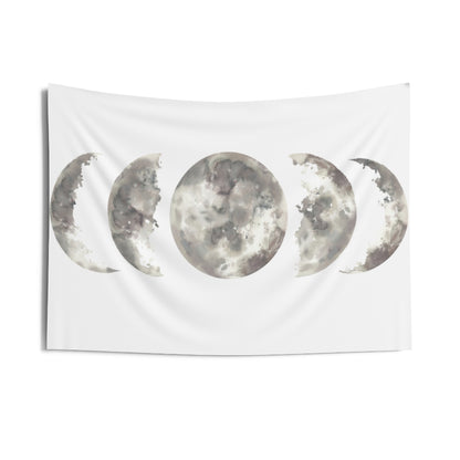 Moon Phases Tapestry, Full Halve Moon White Landscape Indoor Wall Art Hanging Tapestries Large Small Decor Home Dorm Room Gift Starcove Fashion