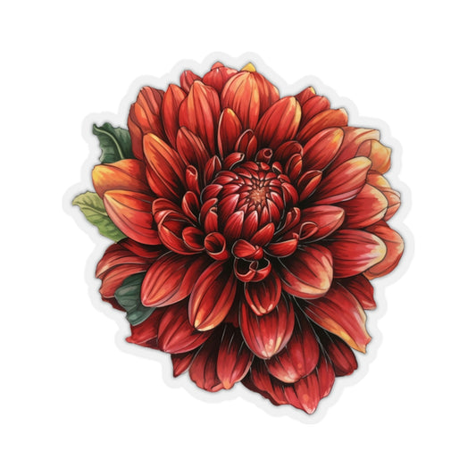 Dahlia Sticker, Flower Floral Art Laptop Decal Vinyl Cute Waterbottle Tumbler Car Waterproof Bumper Aesthetic Die Cut Wall Mural Starcove Fashion