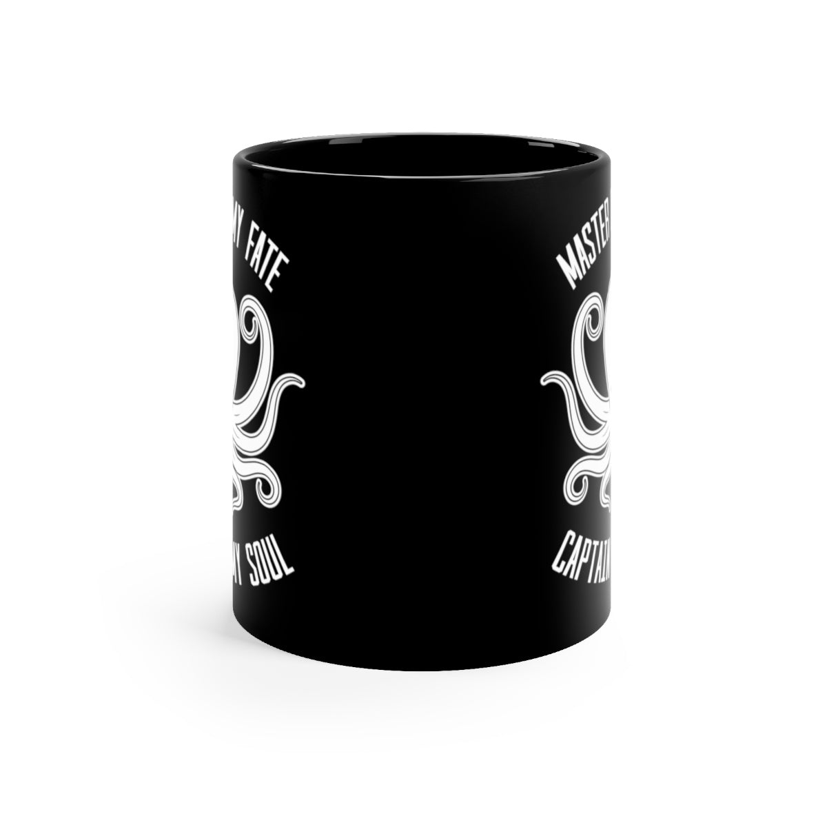 Octopus Black Coffee mug, Master of my Fate Captain of my Soul, Sailing Boss Men Him Gift Unique Novelty Cool Ceramic Starcove Fashion