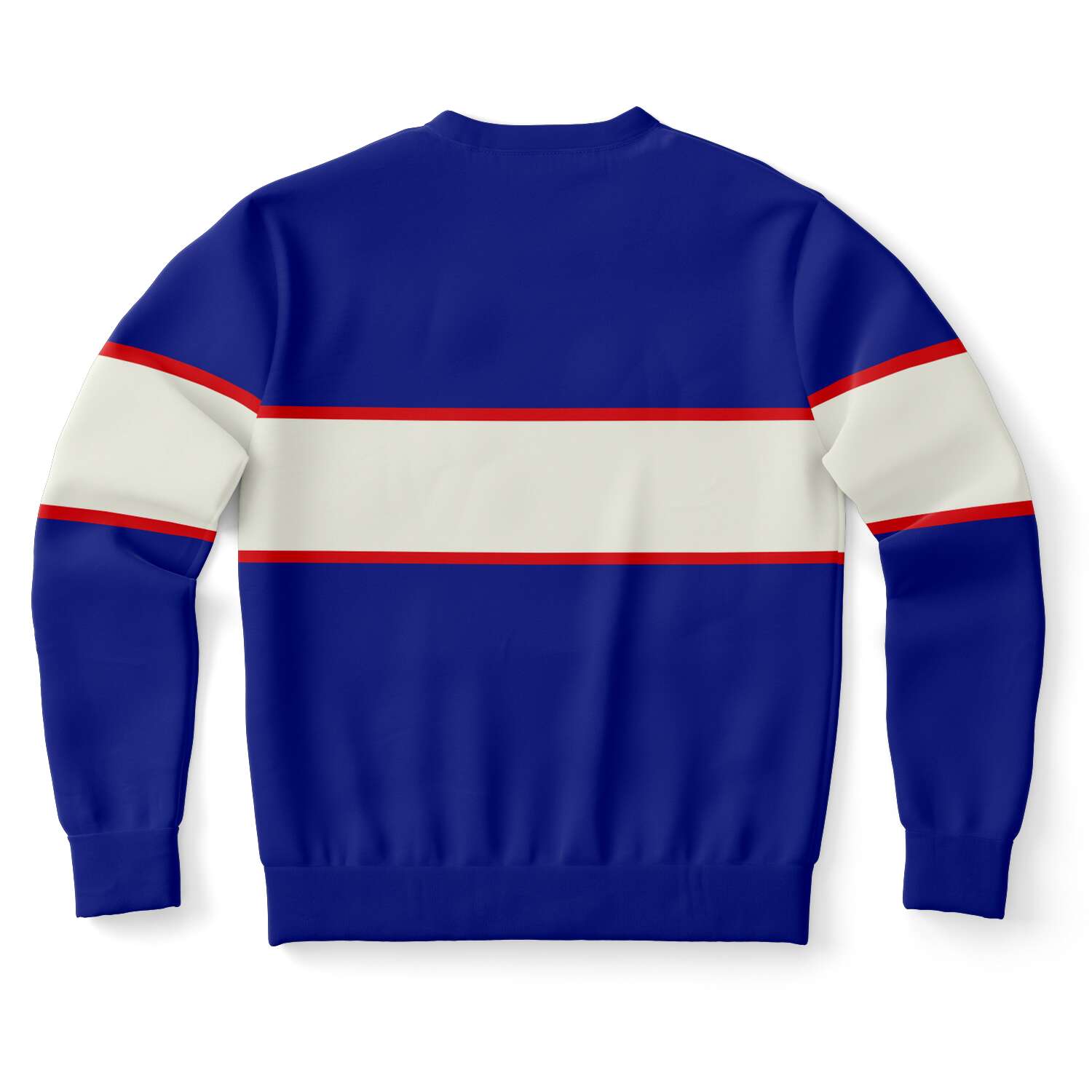 Apres Ski Sweatshirt Sweater, Royal Blue White Retro Vintage Striped Winter Holiday Sports Party Skiing 80s 90s Y2K Cotton Top Clothes Starcove Fashion