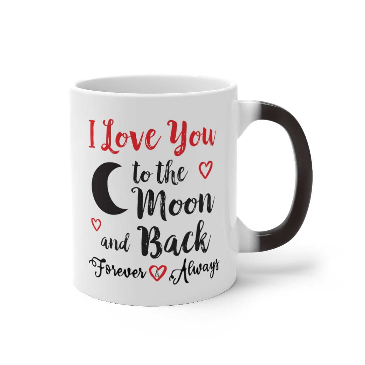 Custom Photo Color Changing Magic Mug, Valentines Day Gift for Him I Love You to the Moon and Back, Unique Personalized Names Her Love Starcove Fashion