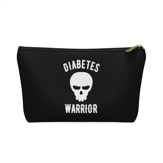 Diabetes Warrior Bag, Diabetic Supply Case, Skull Men Carrying Type 1 Gift, Boy Awareness Travel Accessory Zipper Pouch Bag w T-bottom Starcove Fashion